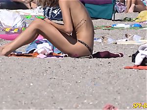 marvelous braless teens first-timer Beach spycam Close Up